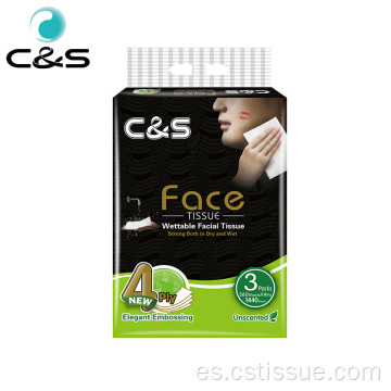 Biodegradable 120 hojas 4 capas de tejido facial suave